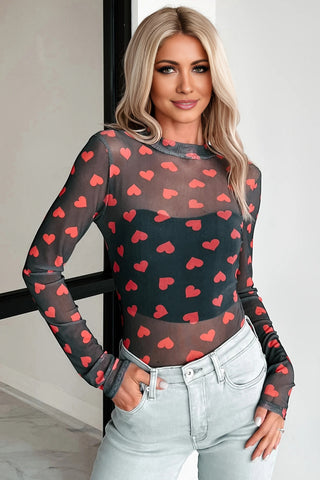 Hearts Top - Black