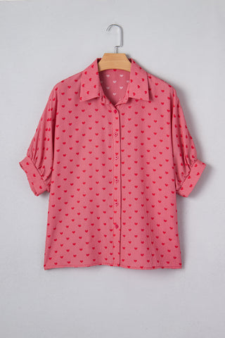 Tiny Hearts Button Up Top
