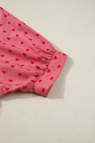 Tiny Hearts Button Up Top