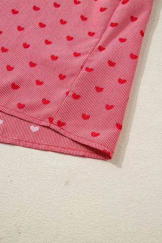 Tiny Hearts Button Up Top