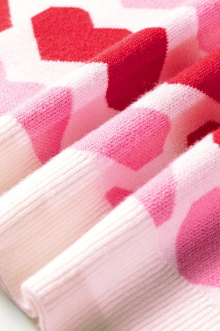 Short Sleeve Heart Sweater