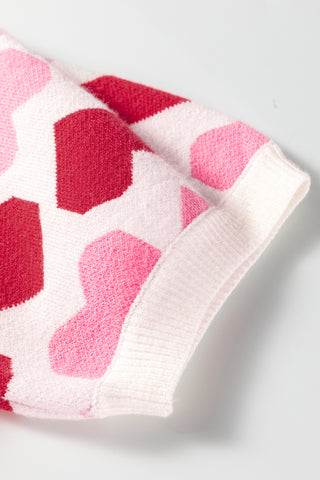 Short Sleeve Heart Sweater