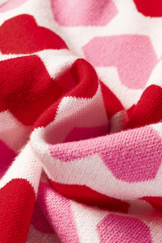 Short Sleeve Heart Sweater