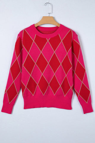 Rhombus Sweater - Red