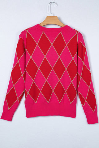Rhombus Sweater - Red