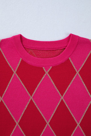 Rhombus Sweater - Red