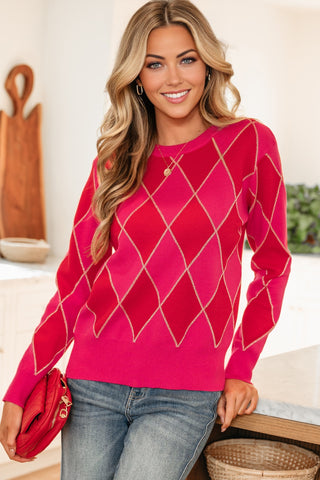 Rhombus Sweater - Red