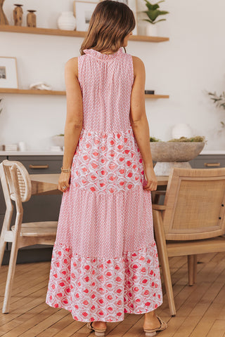 Summer Vibes Boho Maxi Dress - Pink