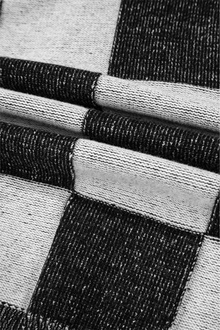 Checkered Cardigan - Black and White