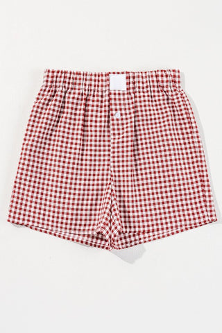 Gingham Shorts - Red