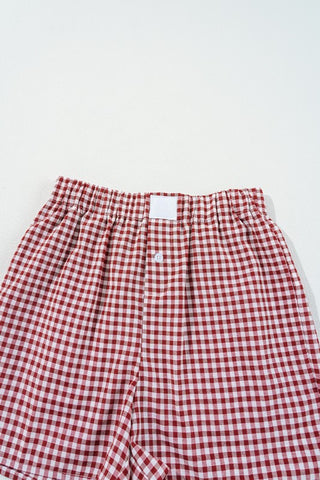 Gingham Shorts - Red