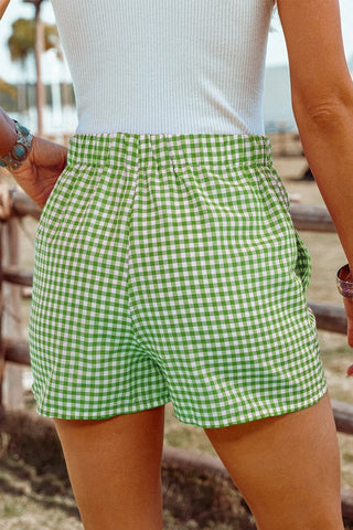 Gingham Shorts - Green