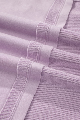 Eyelet Detail Sweatshirt - Lavender