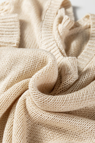 Lightweight Lattice Sweater - Beige