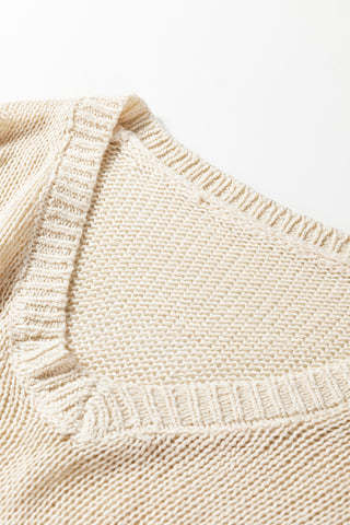 Lightweight Lattice Sweater - Beige