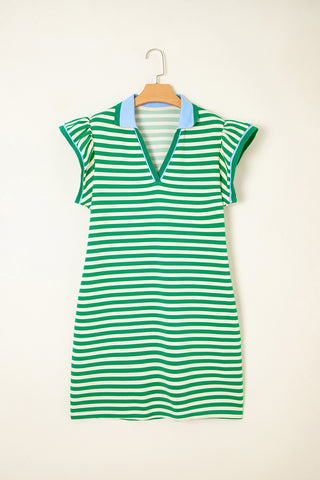 Striped Green Dress