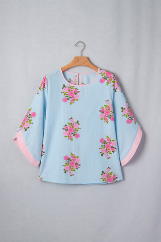 Soft Pastel Bluebell Top