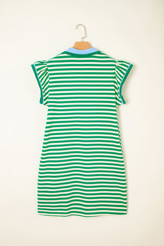 Striped Green Dress