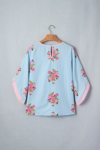 Soft Pastel Bluebell Top