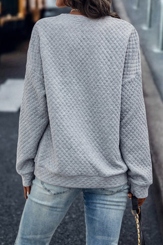 Zip Up Quilted Leopard Print Top