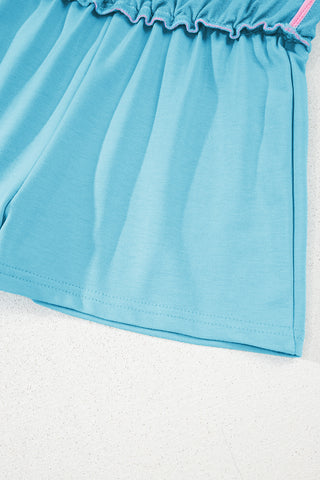 Skirt Set - Turquoise and Pink