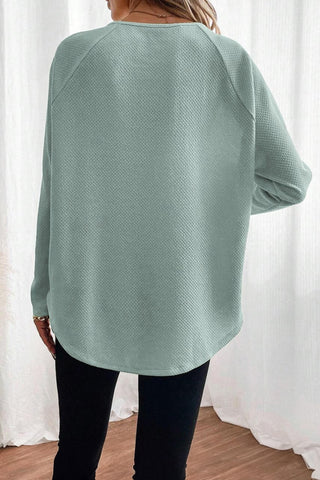Textured Mint Dolman Sleeve Top