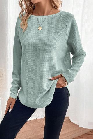 Textured Mint Dolman Sleeve Top