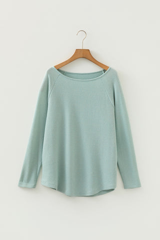 Textured Mint Dolman Sleeve Top