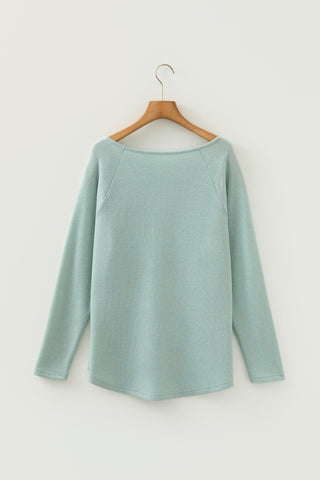 Textured Mint Dolman Sleeve Top