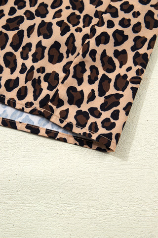 Ruffle Trim Leopard Tank- Ships Wednesday