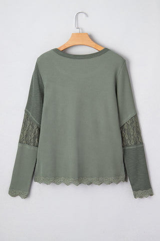 Mixed Pattern Spring Thermal - Green