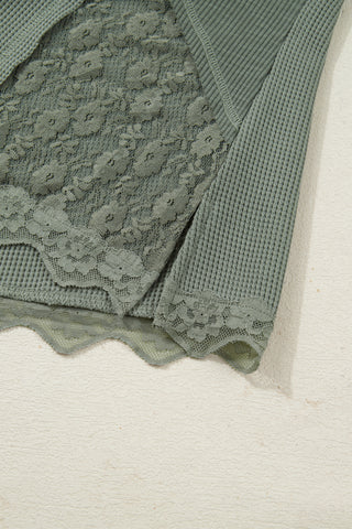Mixed Pattern Spring Thermal - Green
