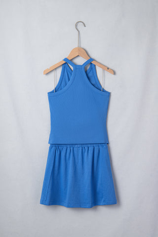 Racerback Two Piece Skort Set - Blue