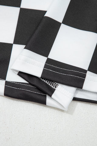 Checkerboard Tank Top - Black
