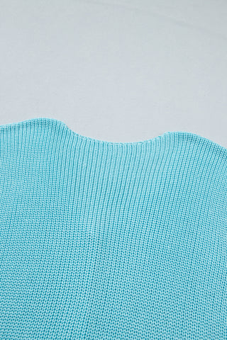 Button Up Sweater Tank - Blue