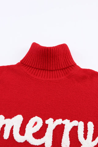 Merry Turtleneck Sweater - Red