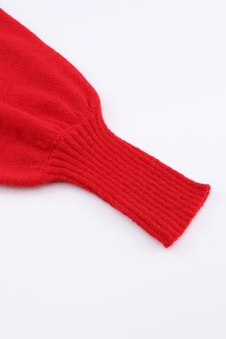 Merry Turtleneck Sweater - Red