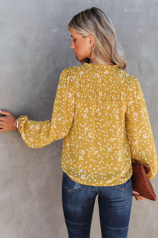 White Speckled Blouse - Yellow