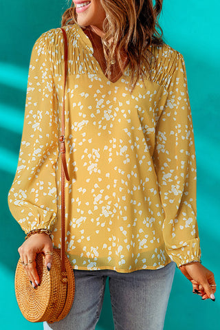 White Speckled Blouse - Yellow
