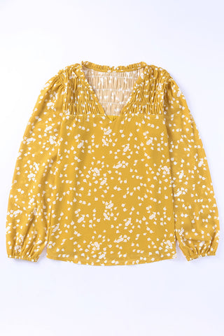 White Speckled Blouse - Yellow