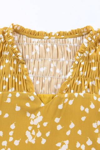 White Speckled Blouse - Yellow