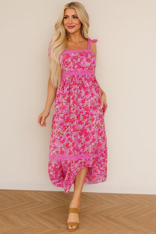 Spring Romance Sundress - Dark Pink