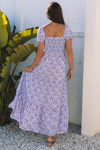 Smocked Lilac Maxi Dress