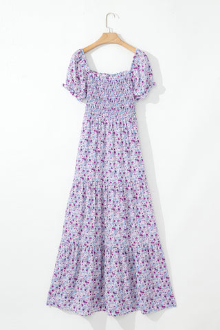 Smocked Lilac Maxi Dress