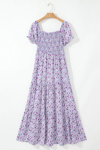 Smocked Lilac Maxi Dress