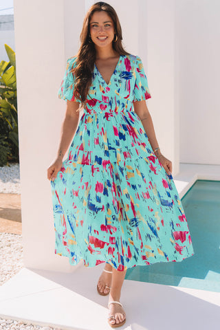 Splash of Paradise Dress - Mint