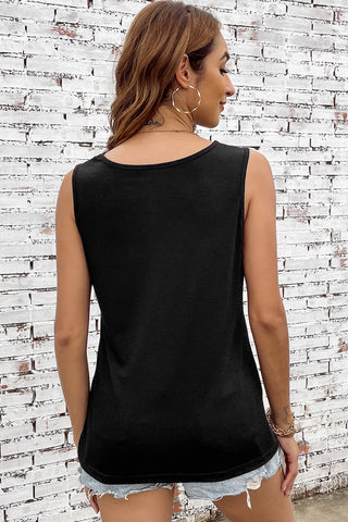 Laser Cut Twist Top - Black