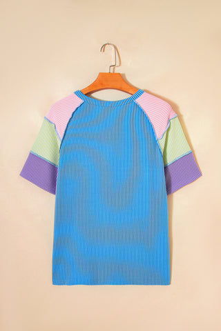 Sorbet Henley Top - Blue