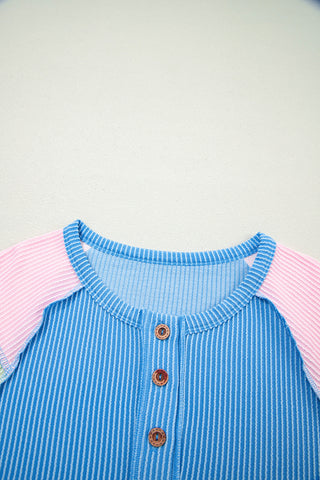 Sorbet Henley Top - Blue