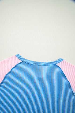 Sorbet Henley Top - Blue